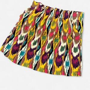 CAbi Multicolor Ikat Skater Skirt
